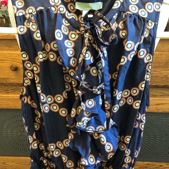 Anthropologie Lil Bull’s-Eye Circle Silk Dress - Picture 4 of 6